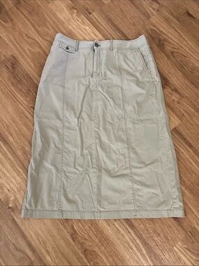 Eddie Bauer Khaki Maxi Skirt, 18